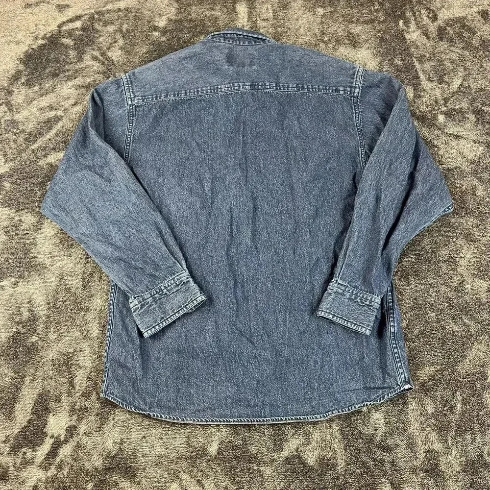 Vtg British Khaki Embroidered Horse Denim Button Up Women's 6 Chambray *READ - Picture 8 of 10